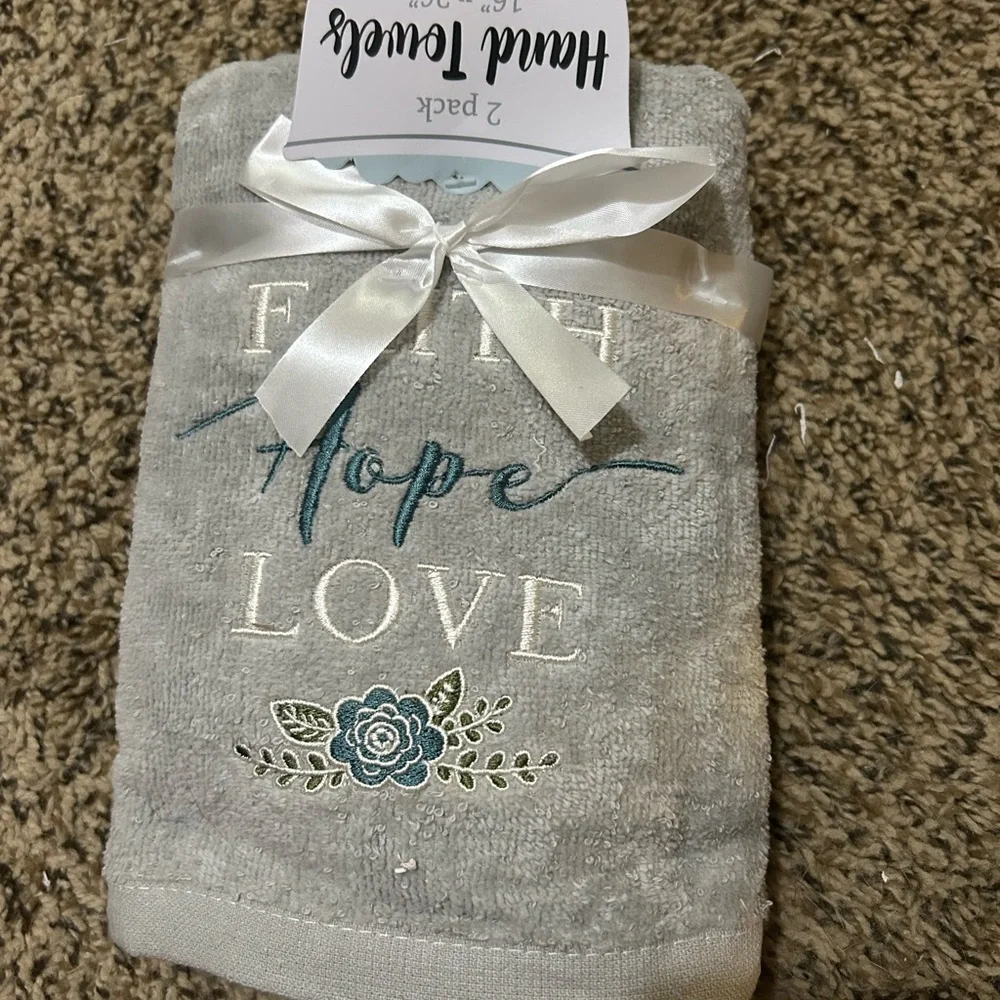 Faith Hope Love Hand Towel Set